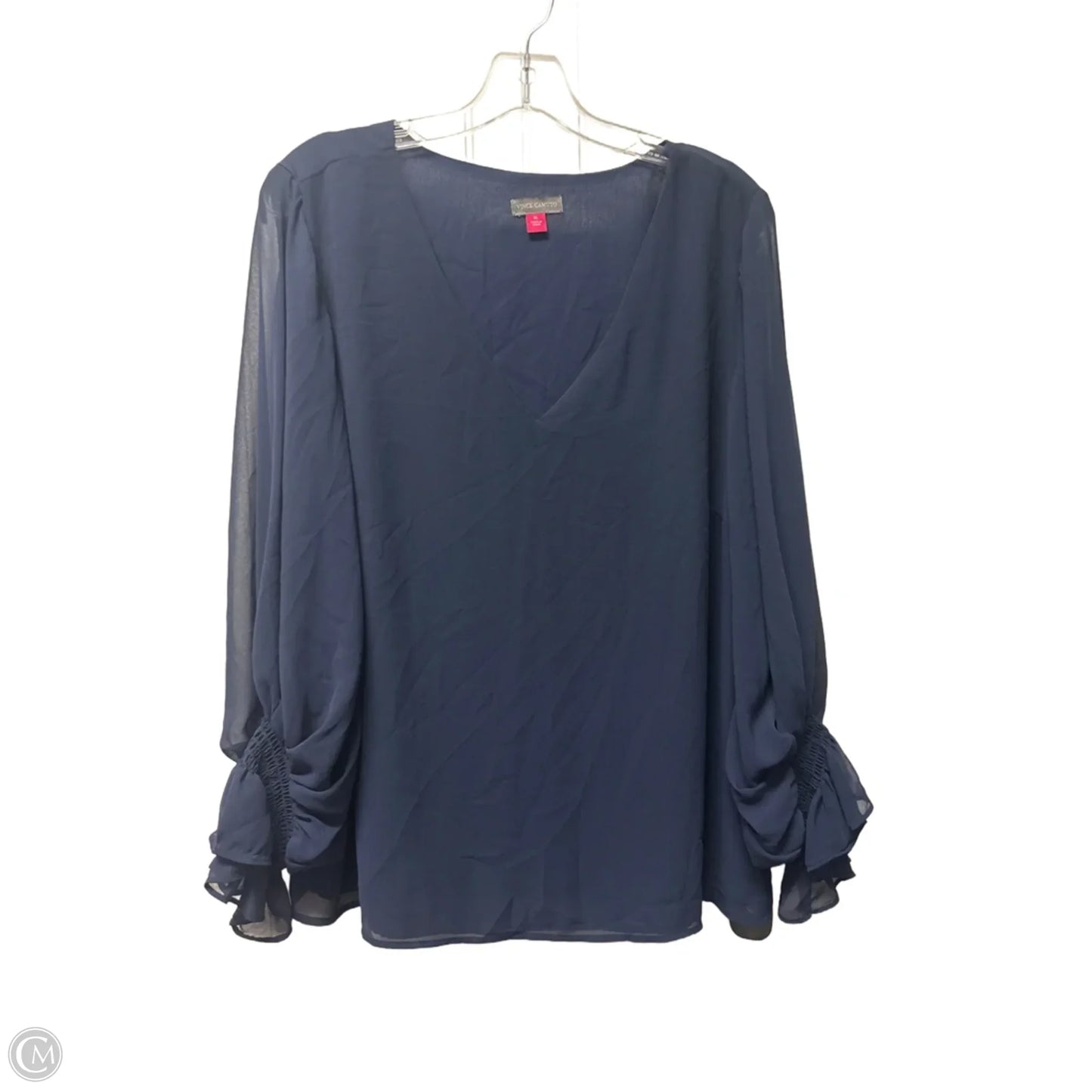 Top Long Sleeve By Vince Camuto In Blue, Size: Xl