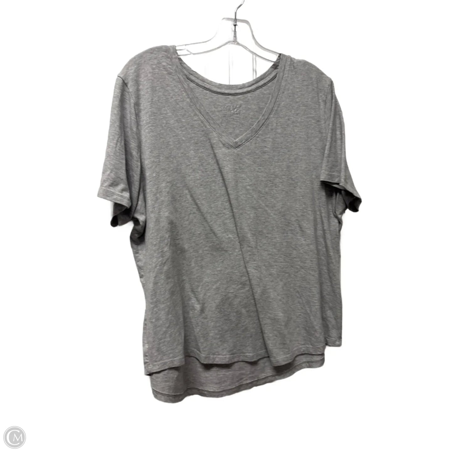 Top Short Sleeve By Terra & Sky In Grey, Size: 1x
