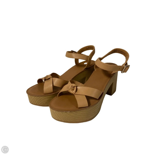 Shoes Heels Block By Universal Standard In Tan, Size: 8