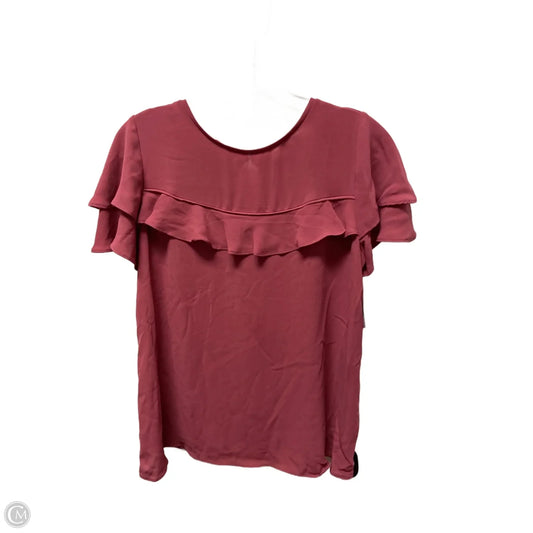 Top Short Sleeve By Loft In Pink, Size: Xs