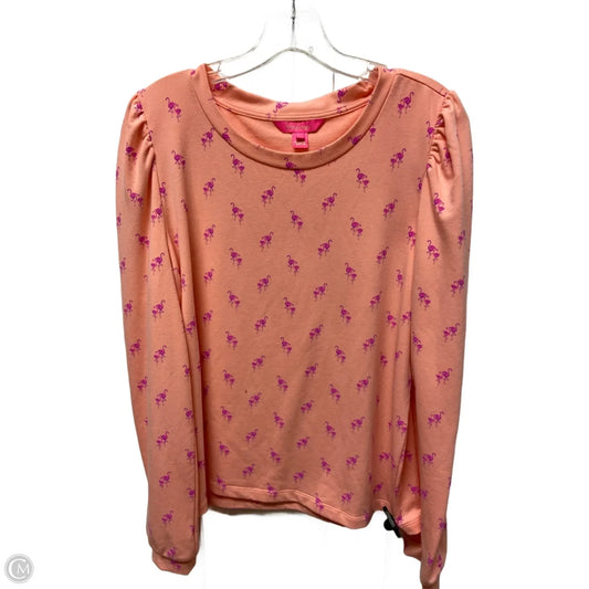 Top Long Sleeve Designer By Lilly Pulitzer In Pink, Size: L