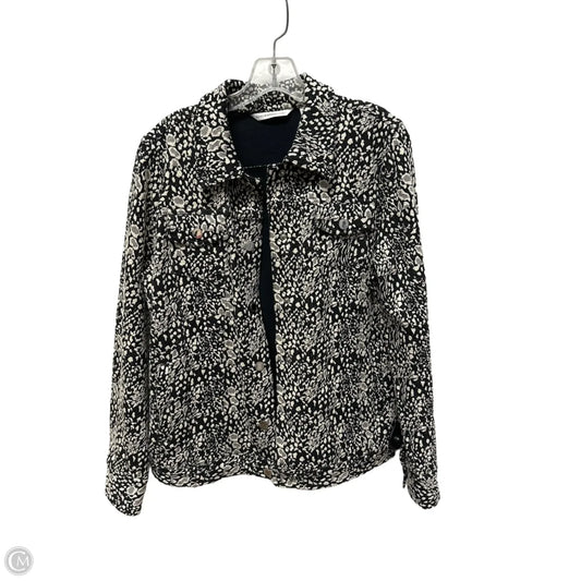 Jacket Denim By Isaac Mizrahi Live Qvc In Black & White, Size: M