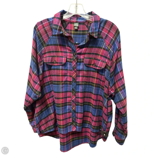 Top Long Sleeve By Wild Fable In Multi-colored, Size: M