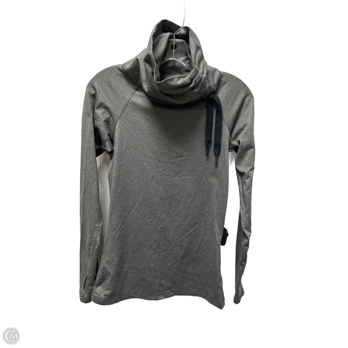 Athletic Top Long Sleeve Hoodie By Nike In Grey, Size: S