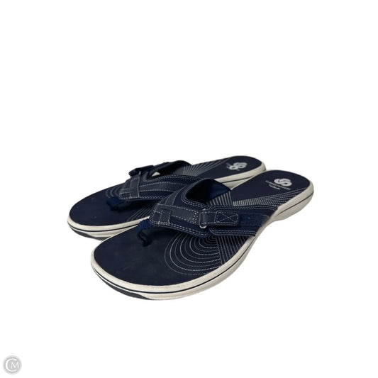 Sandals Flats By Clarks In Blue, Size: 9
