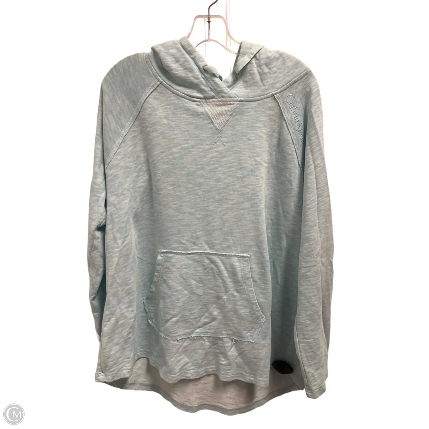Sweatshirt Hoodie By Calvin Klein In Blue, Size: 1x