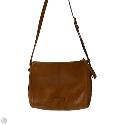 Crossbody Leather By Fossil, Size: Small