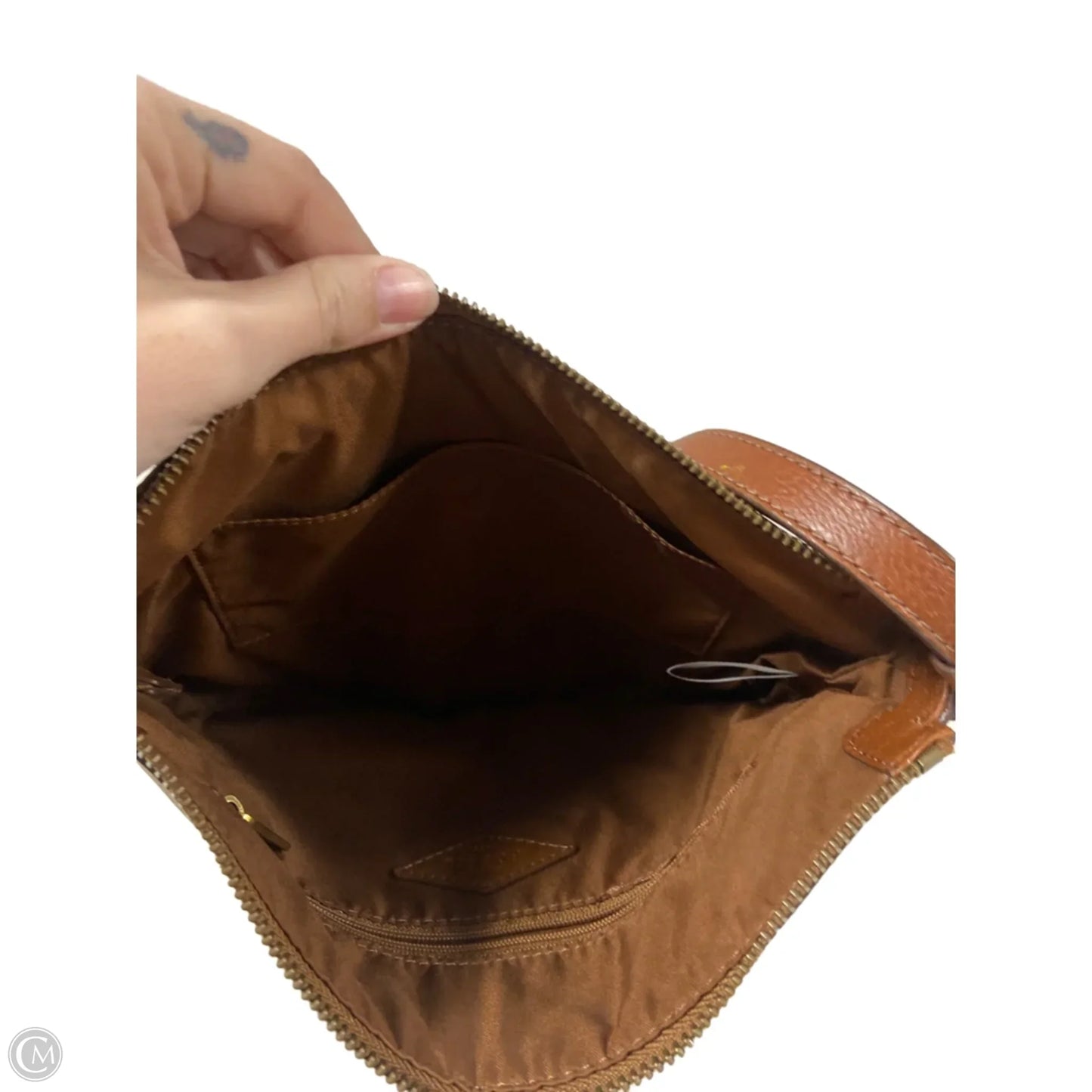 Crossbody Leather By Fossil, Size: Small