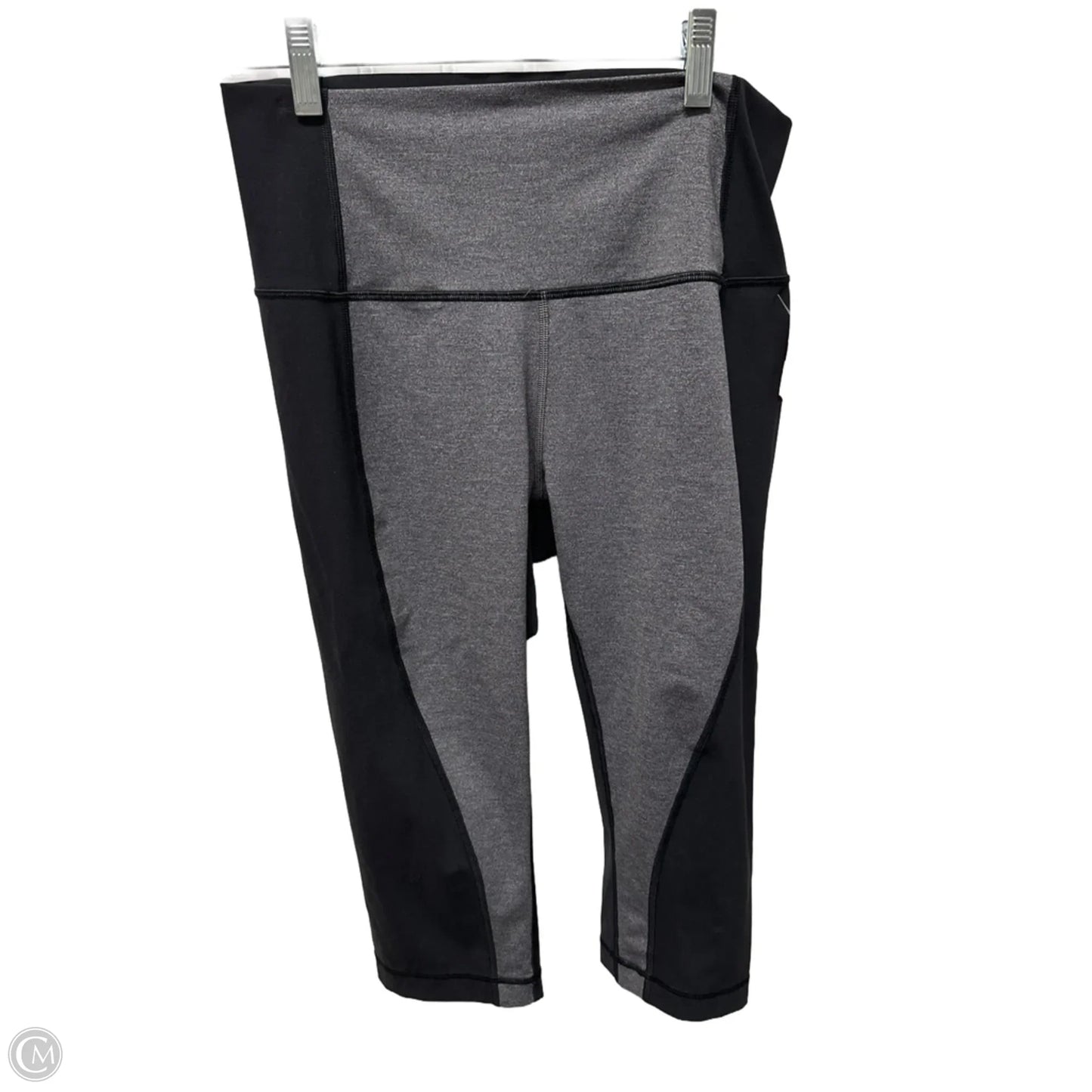 Athletic Leggings Capris By Lululemon In Black & Grey, Size: S