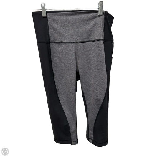 Athletic Leggings Capris By Lululemon In Black & Grey, Size: S