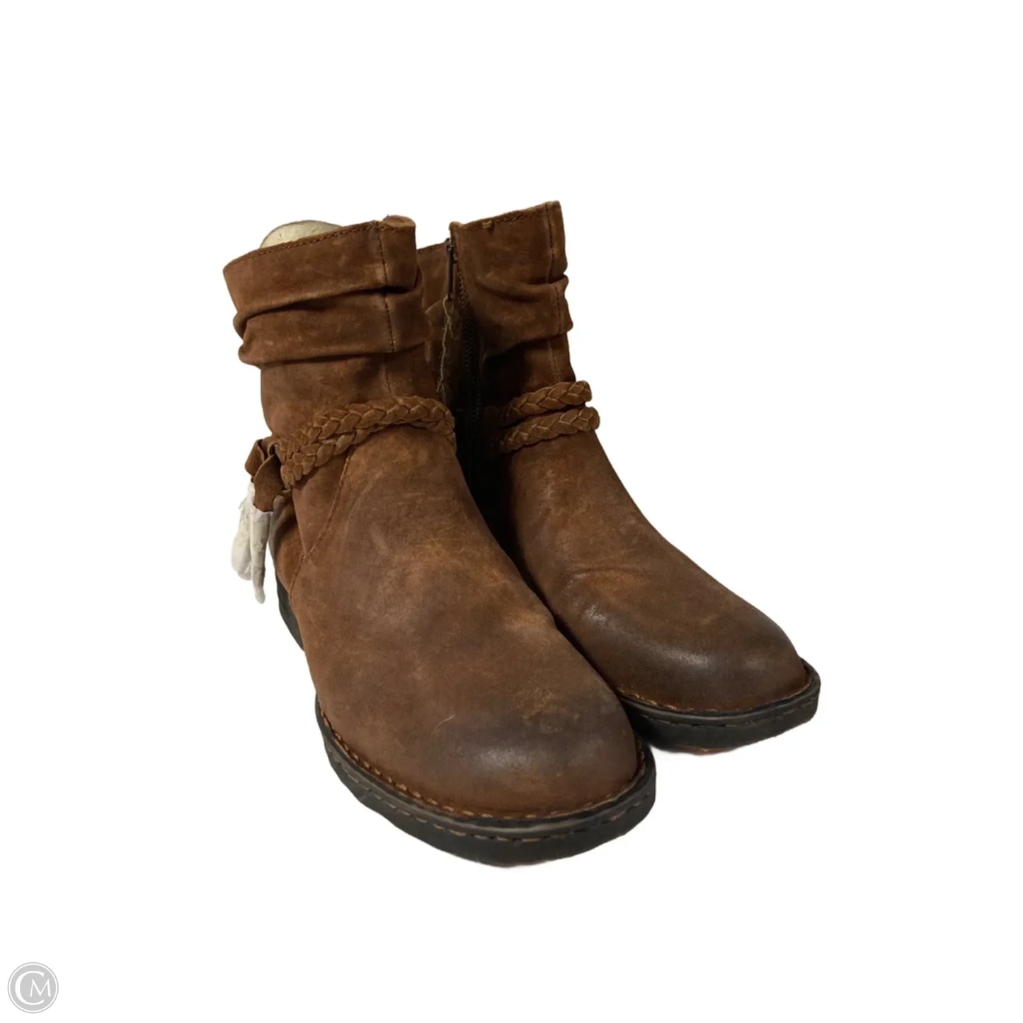 Boots Ankle Heels By Born In Brown, Size: 8.5