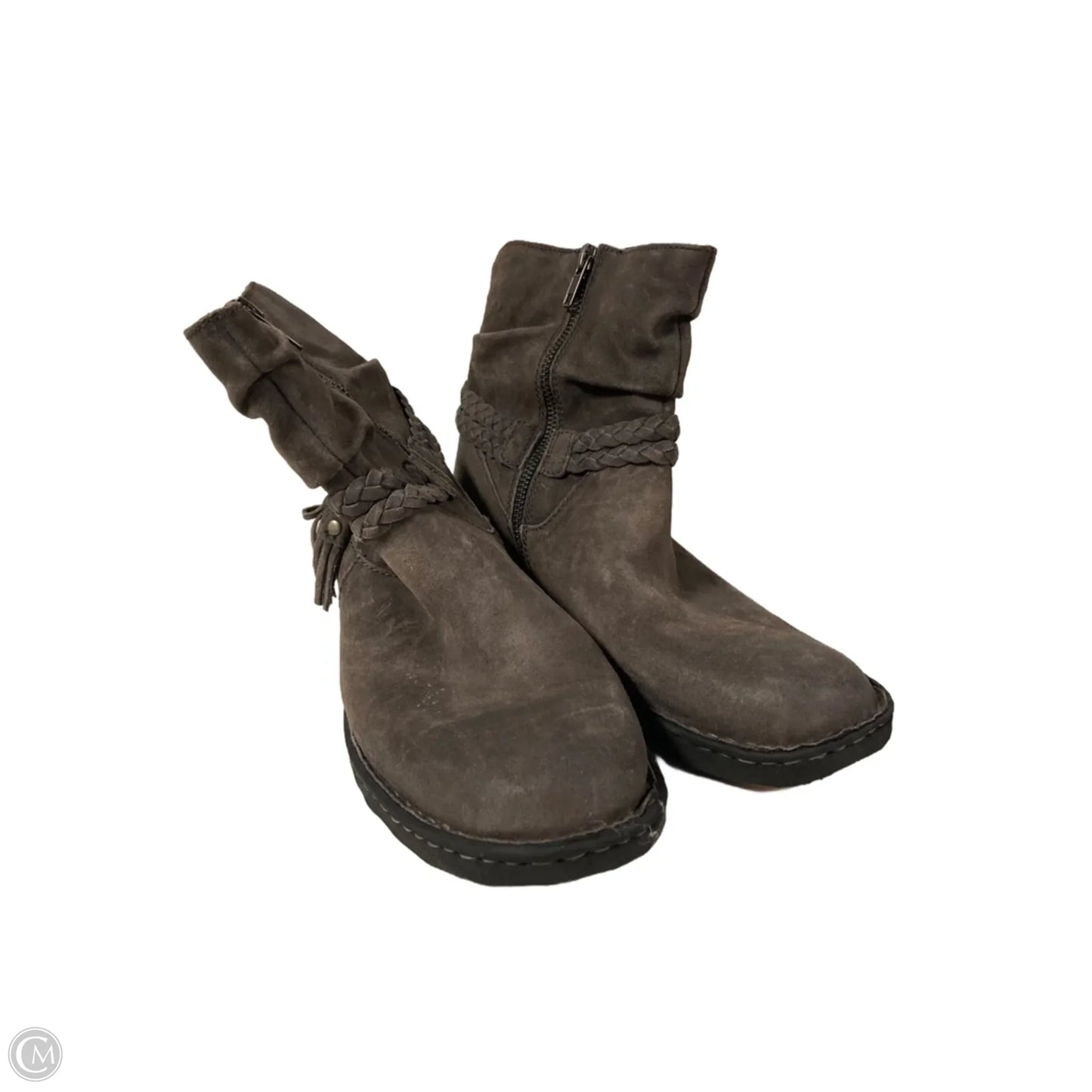 Boots Ankle Heels By Born In Grey, Size: 8.5