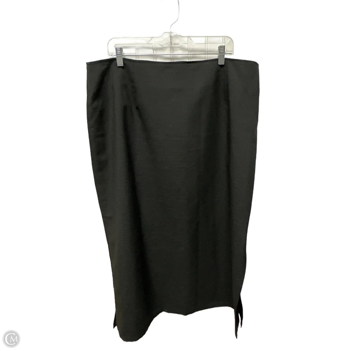 Skirt Midi By Clothes Mentor In Black, Size: 3x