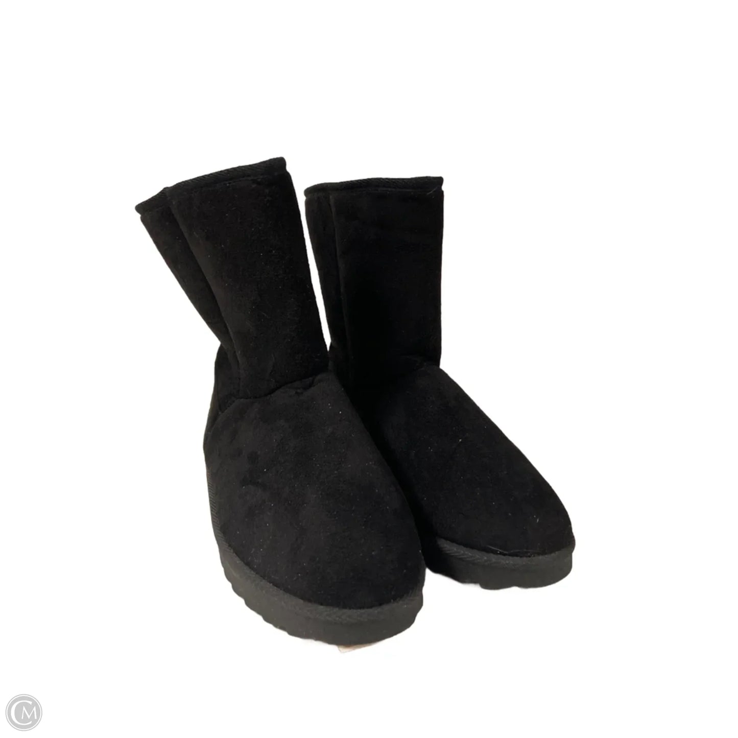 Boots Ankle Flats By Just Be In Black, Size: 10