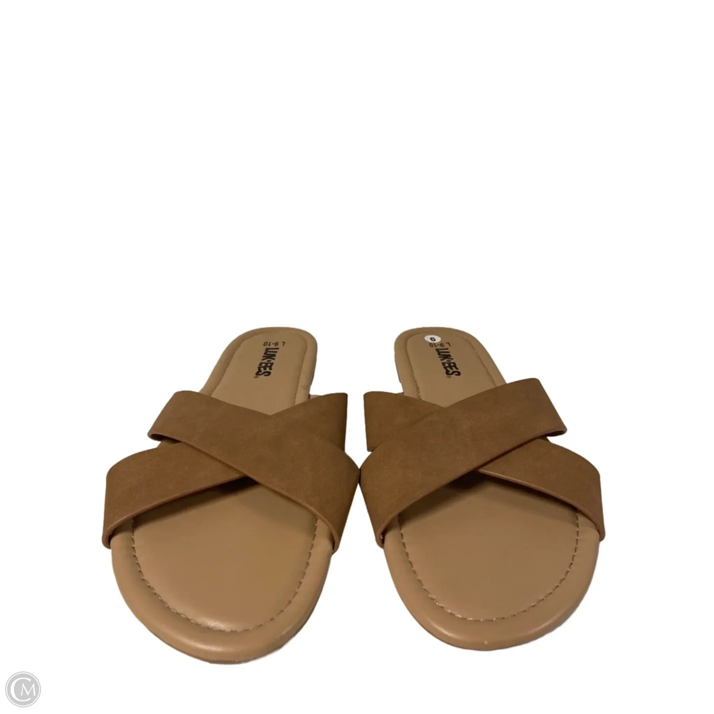 Sandals Flats By Clothes Mentor In Beige, Size: 9
