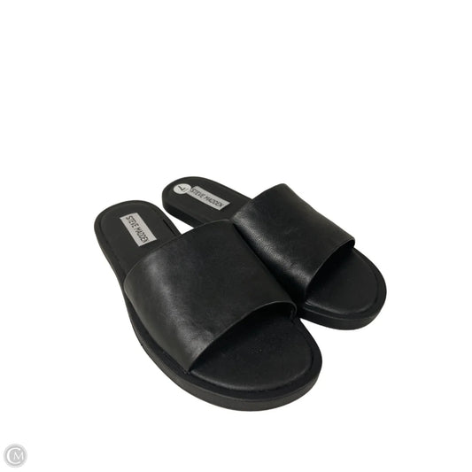 Sandals Flats By Steve Madden In Black, Size: 7