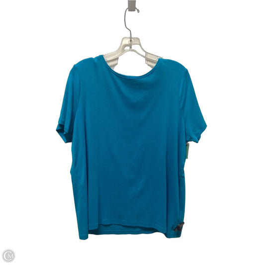 Top Short Sleeve By Talbots In Blue, Size: 2x