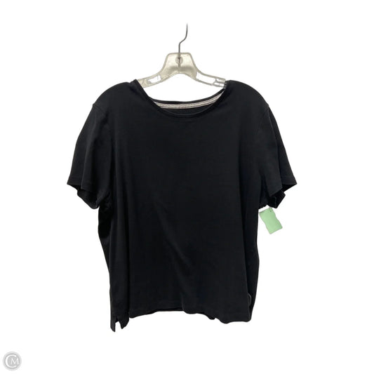 Top Short Sleeve By Talbots In Black, Size: 2x