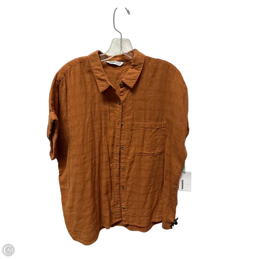 Top Short Sleeve By Sonoma In Orange, Size: Xl