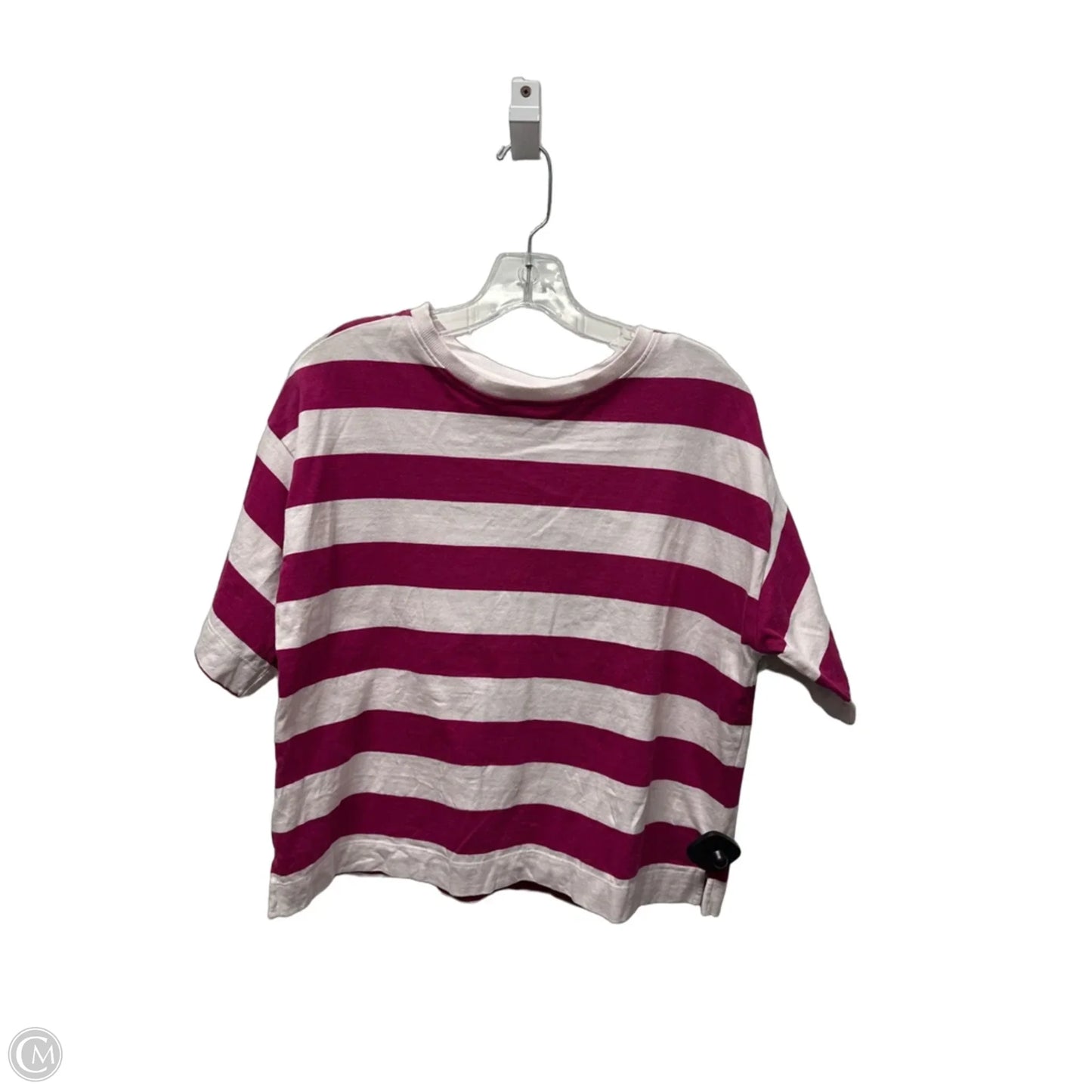 Top Short Sleeve By Loft In Striped Pattern, Size: S