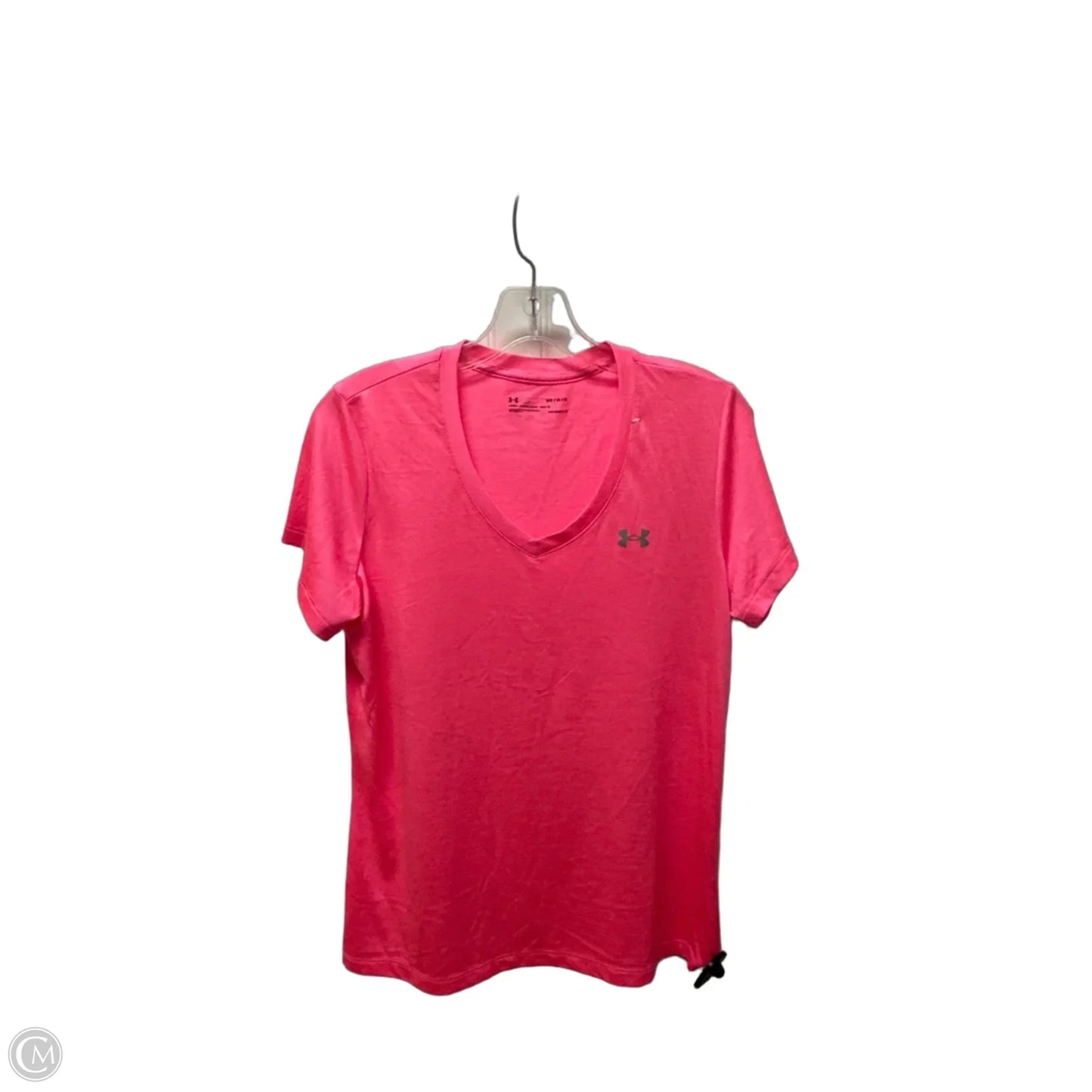 Athletic Top Short Sleeve By Under Armour In Pink, Size: M