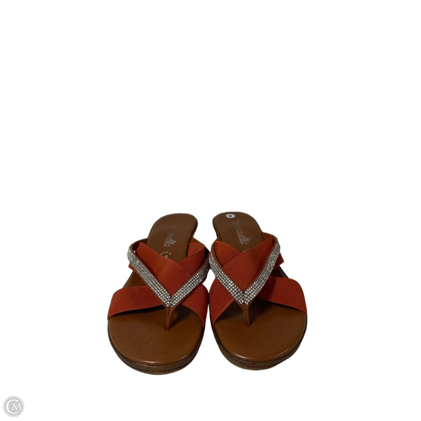 Sandals Flats By Toscanella In Brown & Orange, Size: 8