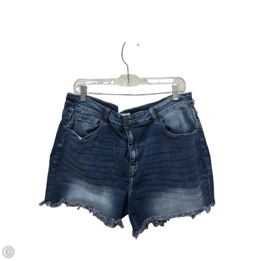 Shorts By Zenana In Blue Denim, Size: 2x