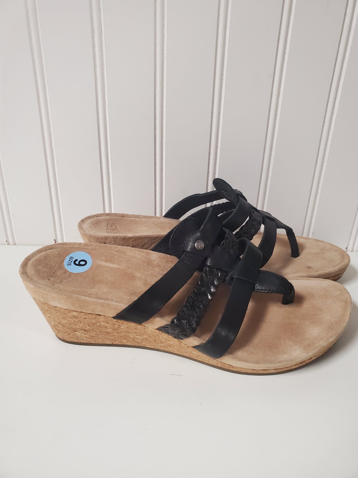 Sandals Designer By Ugg In Beige, Size: 6