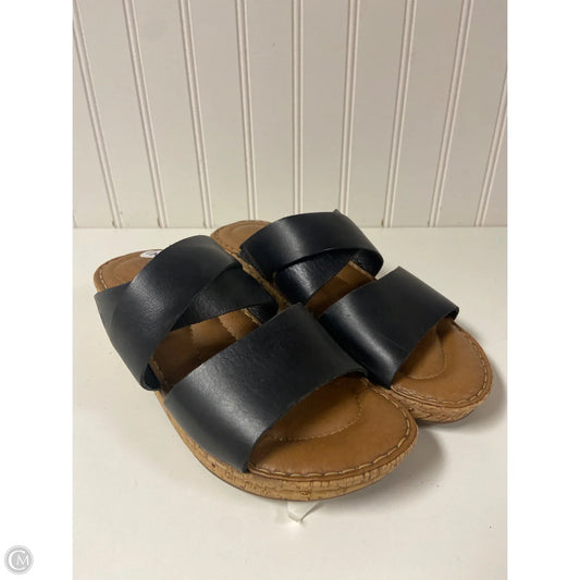 Sandals Heels Wedge By Born In Black, Size: 7