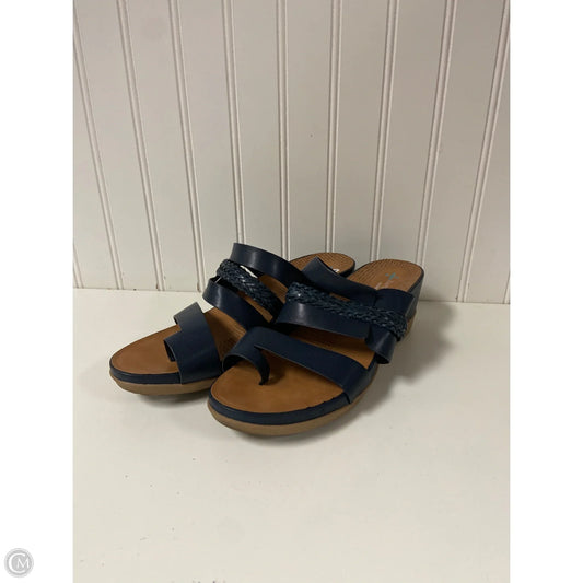 Sandals Heels Wedge By Bare Traps In Navy, Size: 9