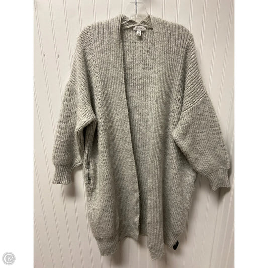 Sweater Cardigan By Topshop In Grey, Size: M