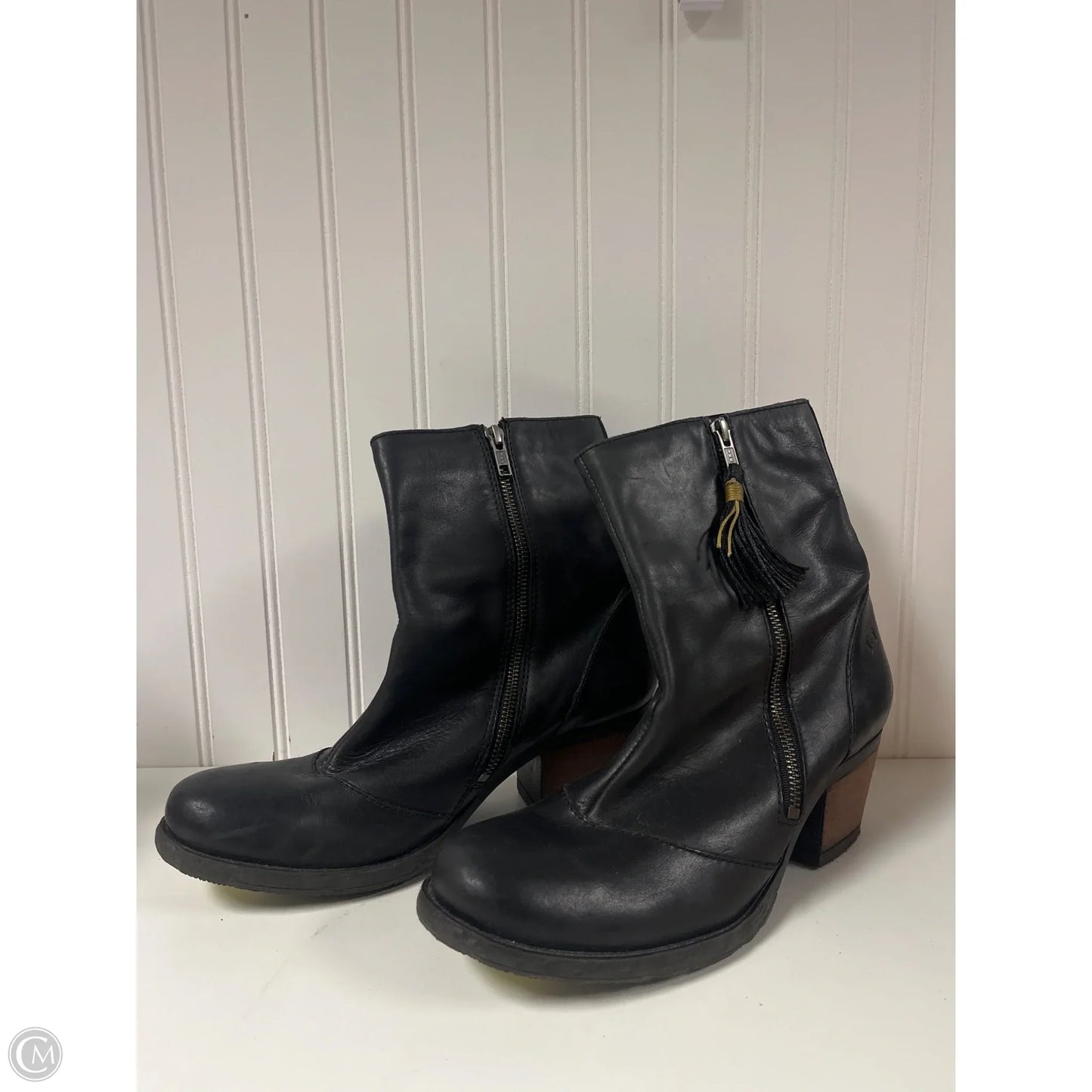 Boots Ankle Heels By Born In Black, Size: 10