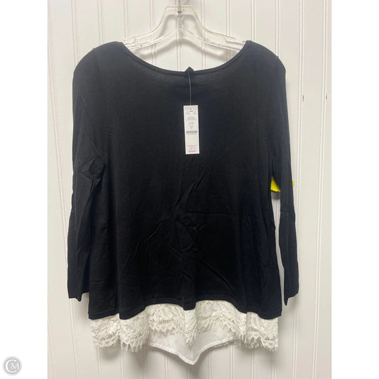 Top Long Sleeve By White House Black Market In Black, Size: S