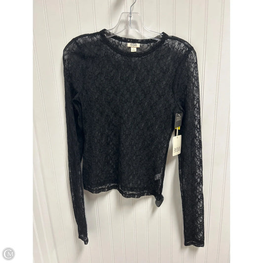 Top Long Sleeve By Ana In Black, Size: S