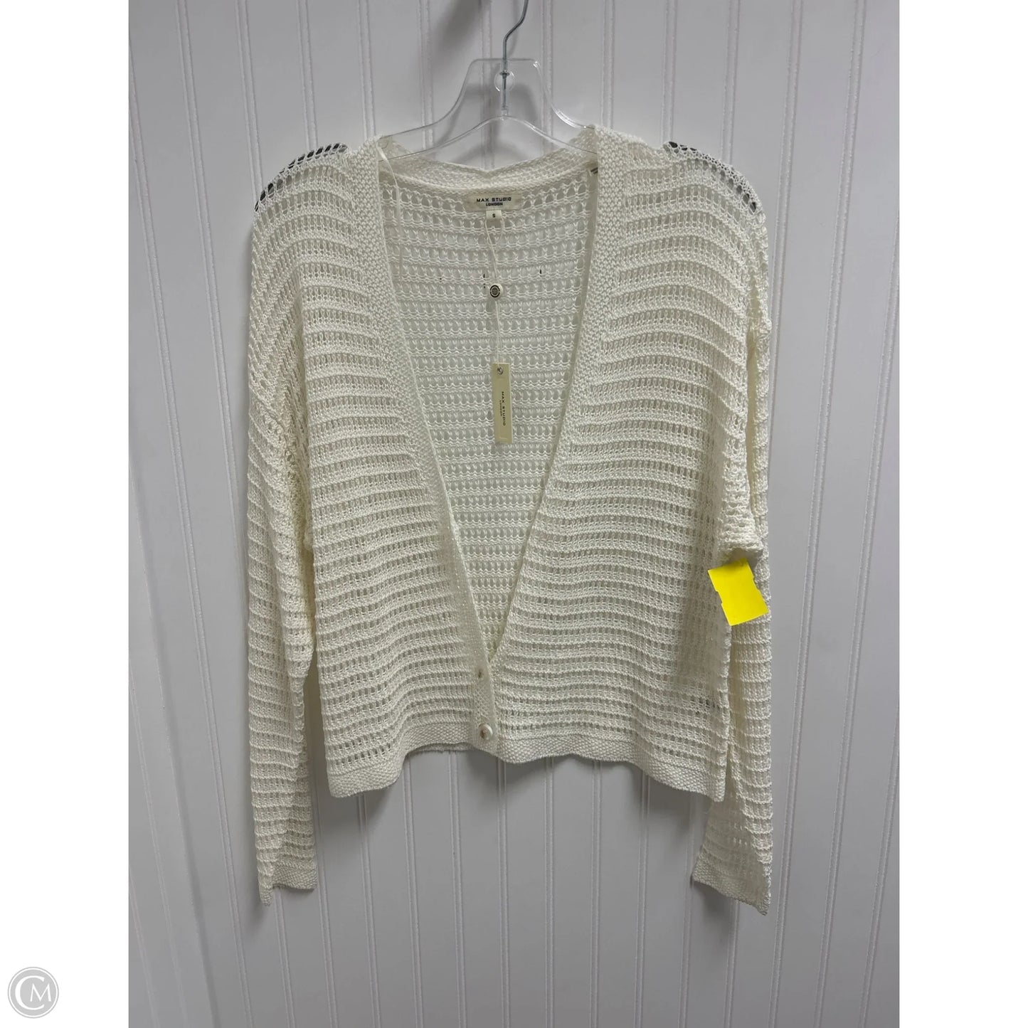 Sweater Cardigan By Max Studio In Cream, Size: S