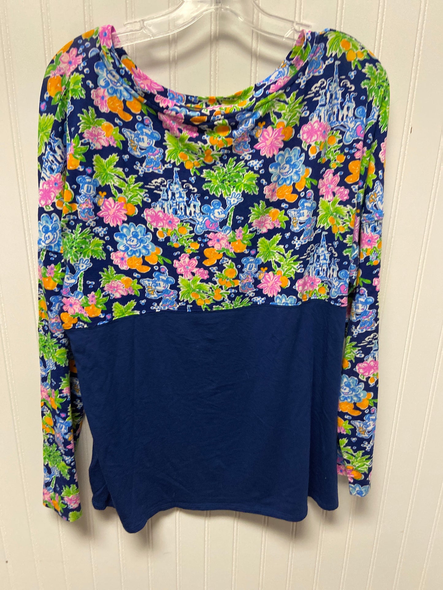 Top Long Sleeve Designer By Lilly Pulitzer In Navy, Size: L