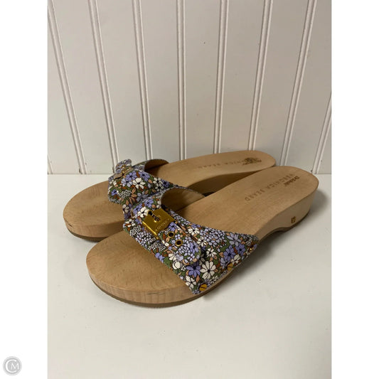 Sandals Flats By Veronica Beard In Floral Print, Size: 10.5