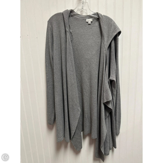 Cardigan By Avenue In Grey, Size: 3x