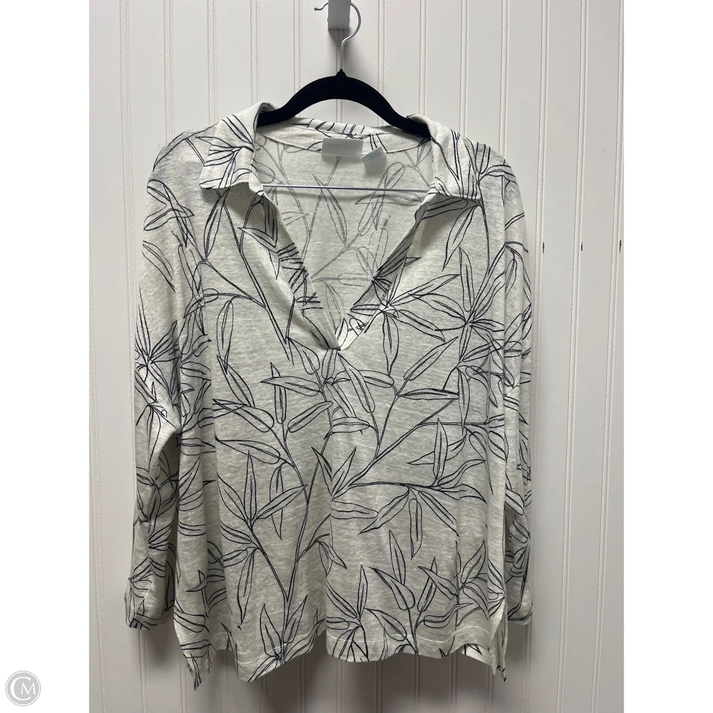 Top Long Sleeve By Cynthia Rowley In Black & White, Size: Xl