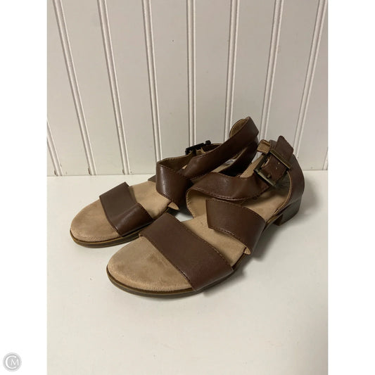 Sandals Heels Block By Life Stride In Brown, Size: 7