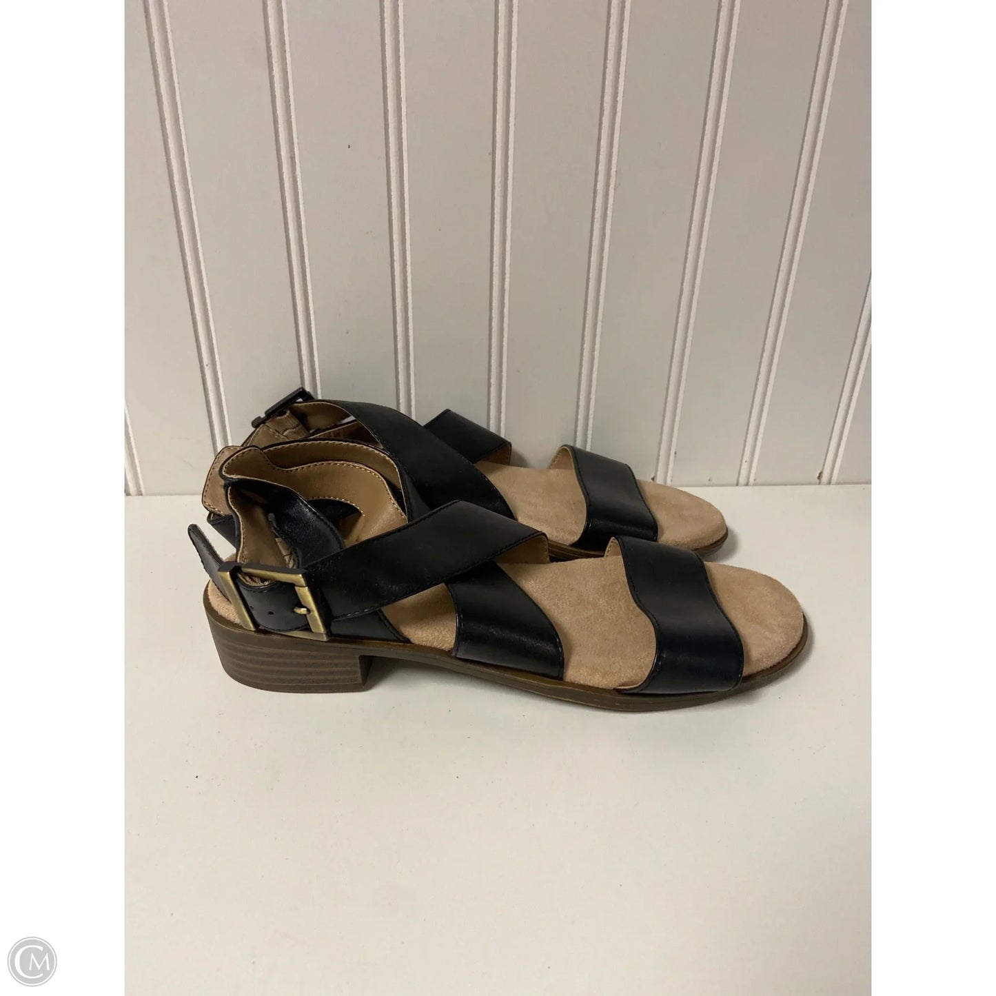 Sandals Heels Block By Life Stride In Black, Size: 6.5