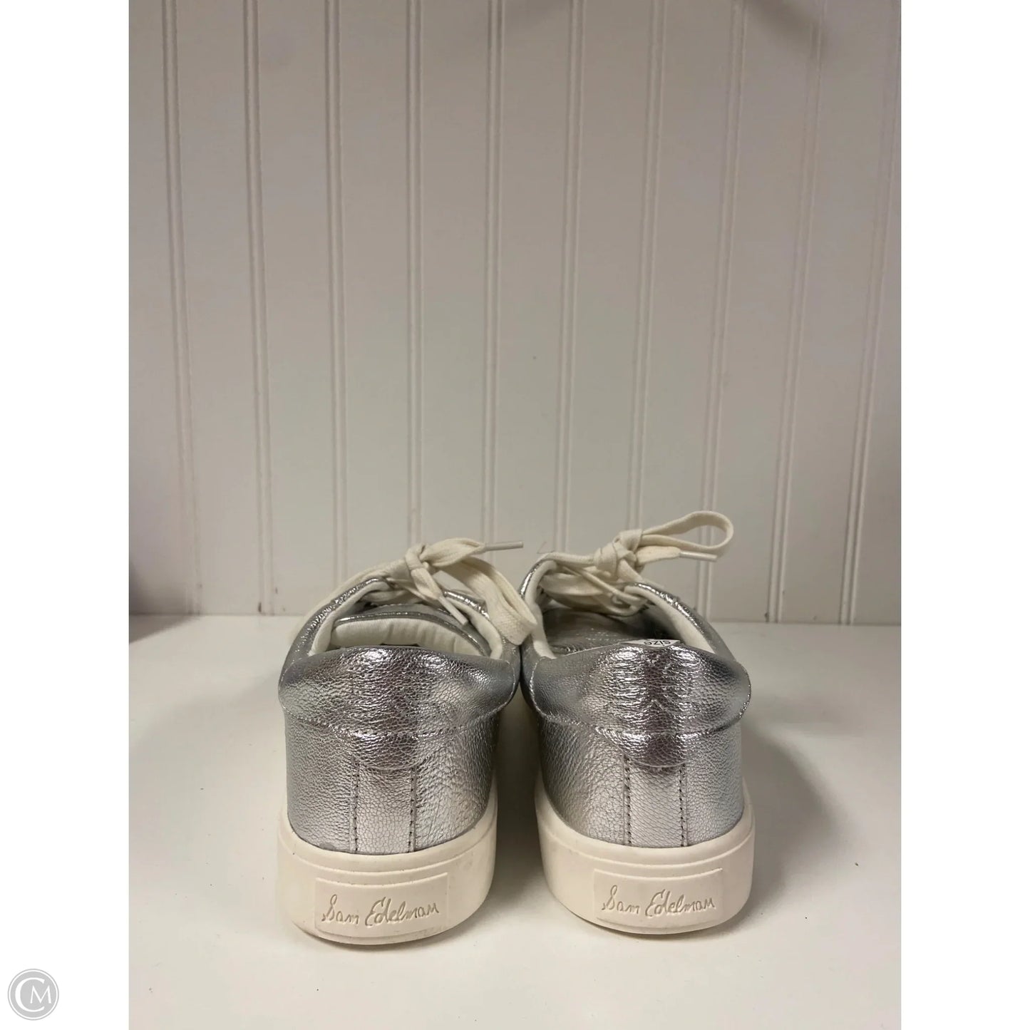 Shoes Sneakers By Sam Edelman In Silver, Size: 7.5