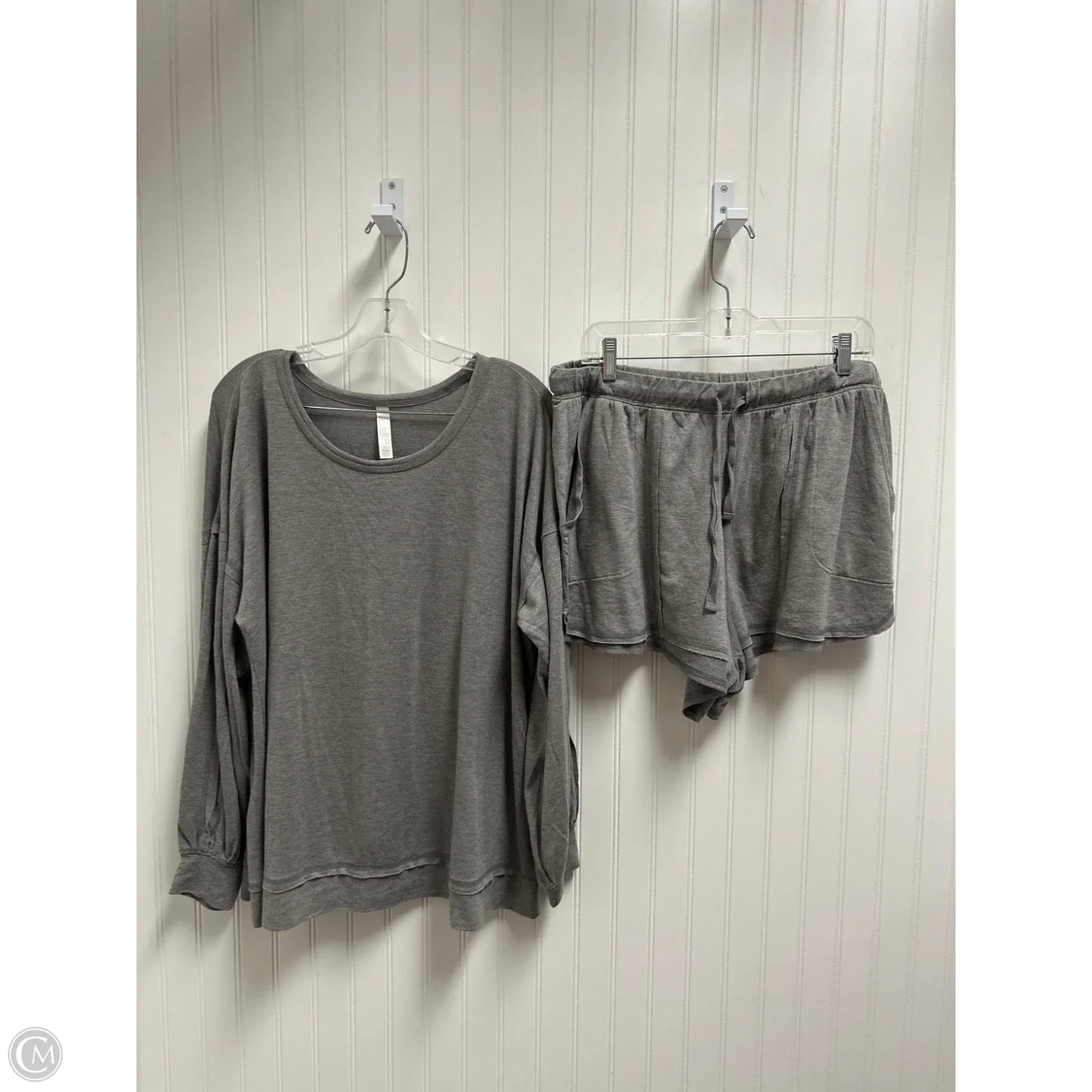 Lounge Set Shorts By Cacique In Grey, Size: 1x