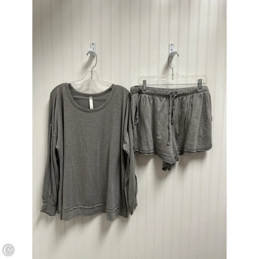 Lounge Set Shorts By Cacique In Grey, Size: 1x