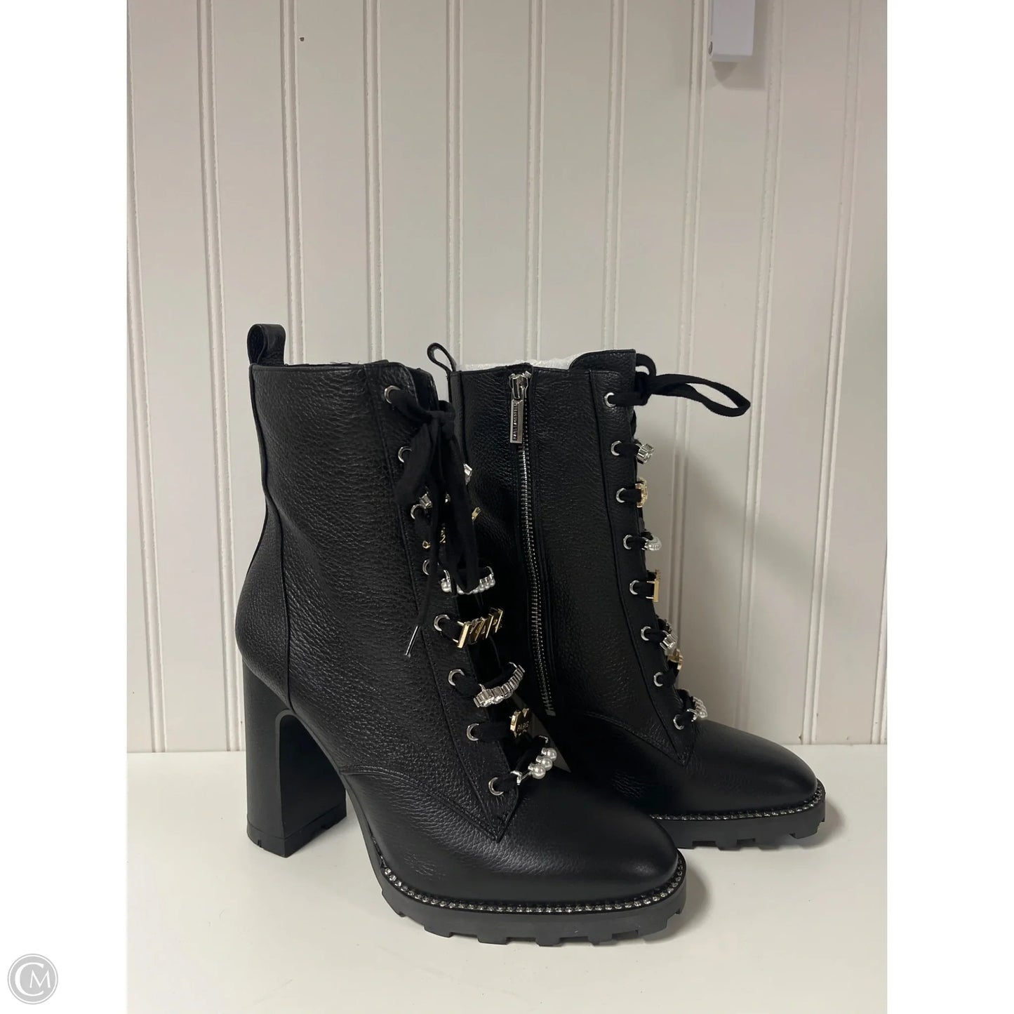 Boots Designer By Karl Lagerfeld In Black, Size: 9