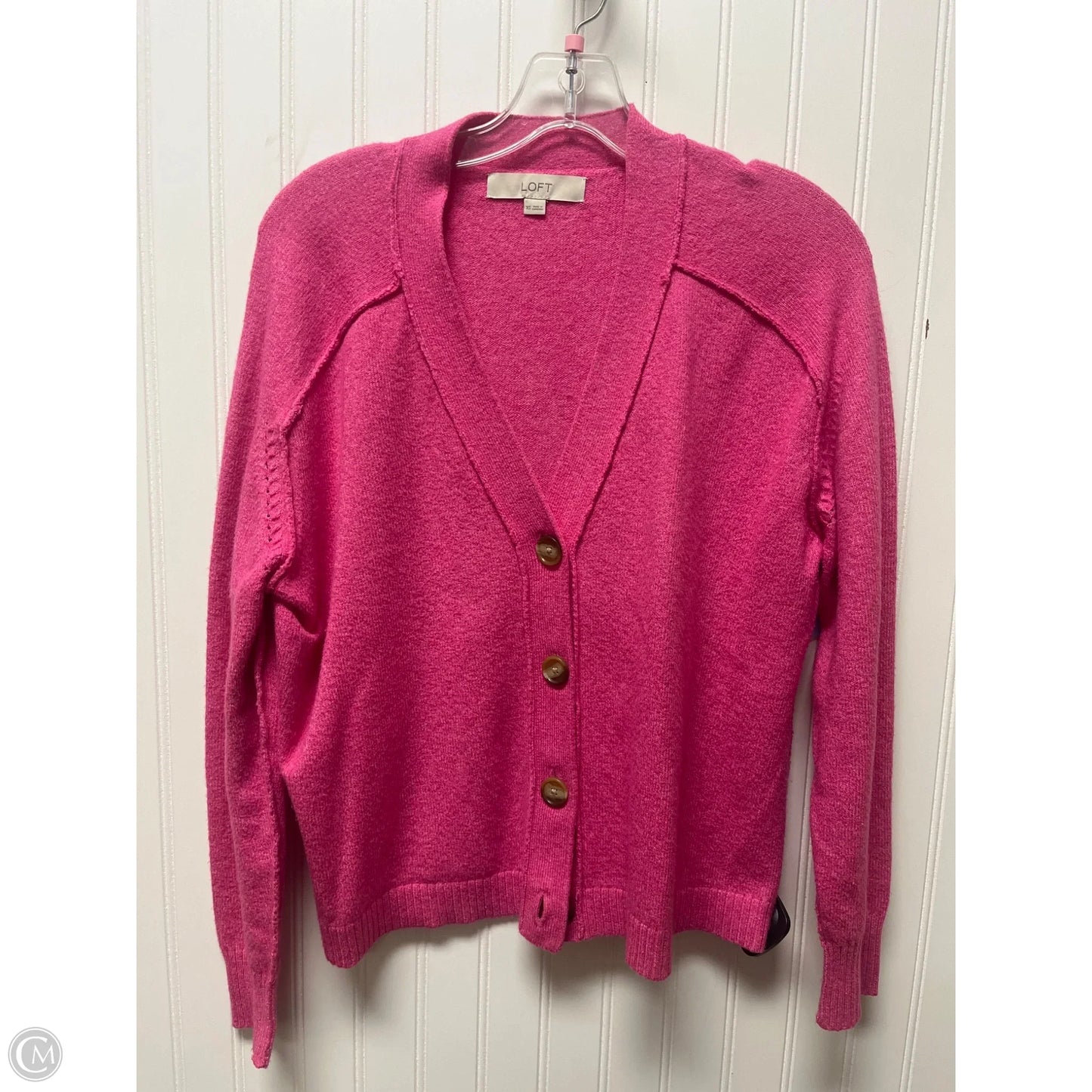Sweater Cardigan By Loft In Pink, Size: Xs