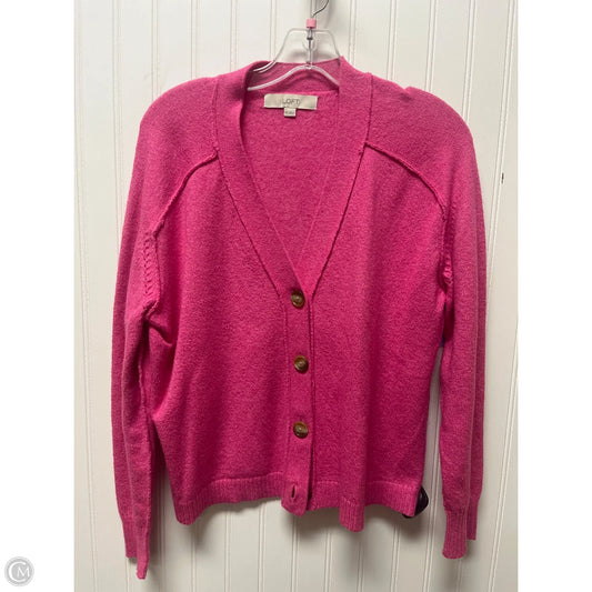 Sweater Cardigan By Loft In Pink, Size: Xs