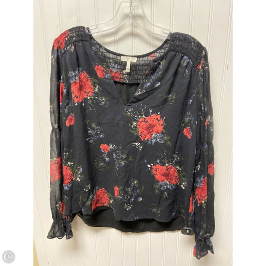 Top Long Sleeve By Joie In Black, Size: S