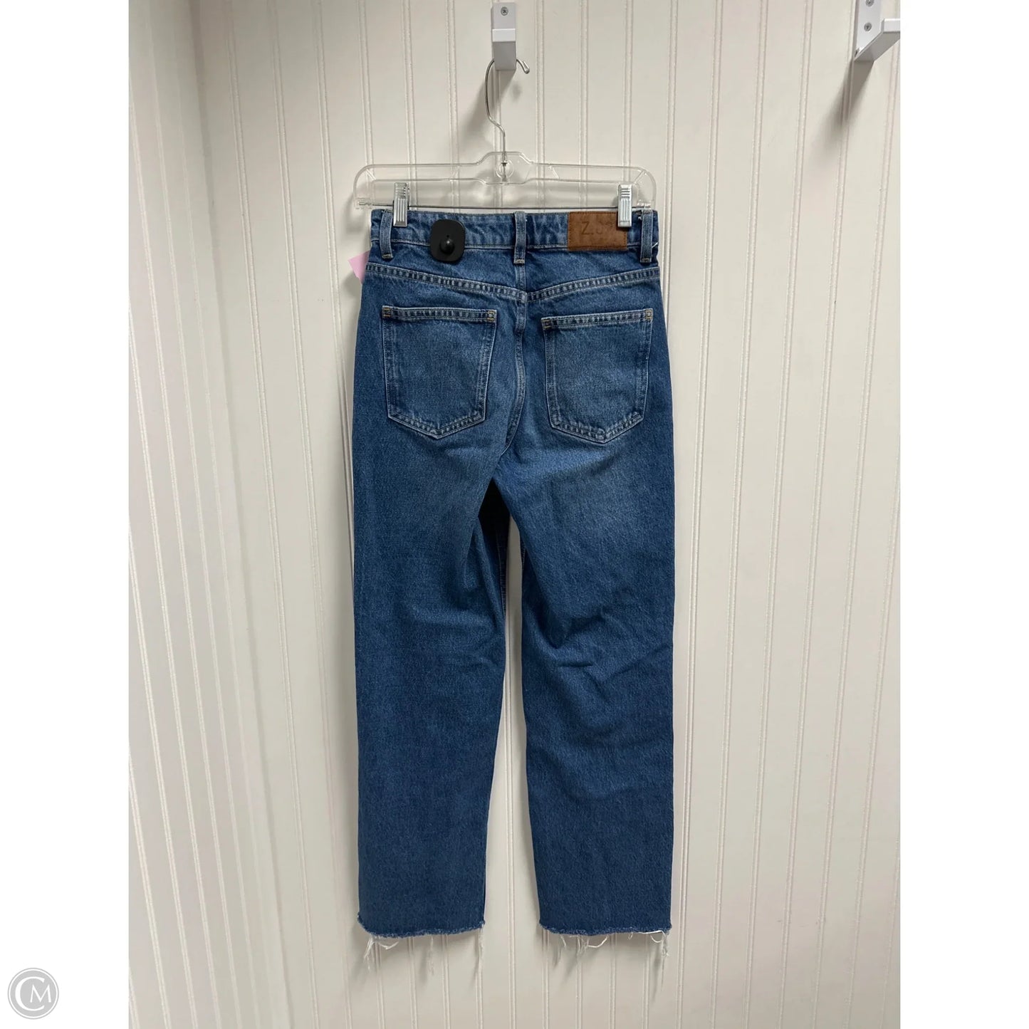 Jeans Straight By Zara In Blue Denim, Size: 2