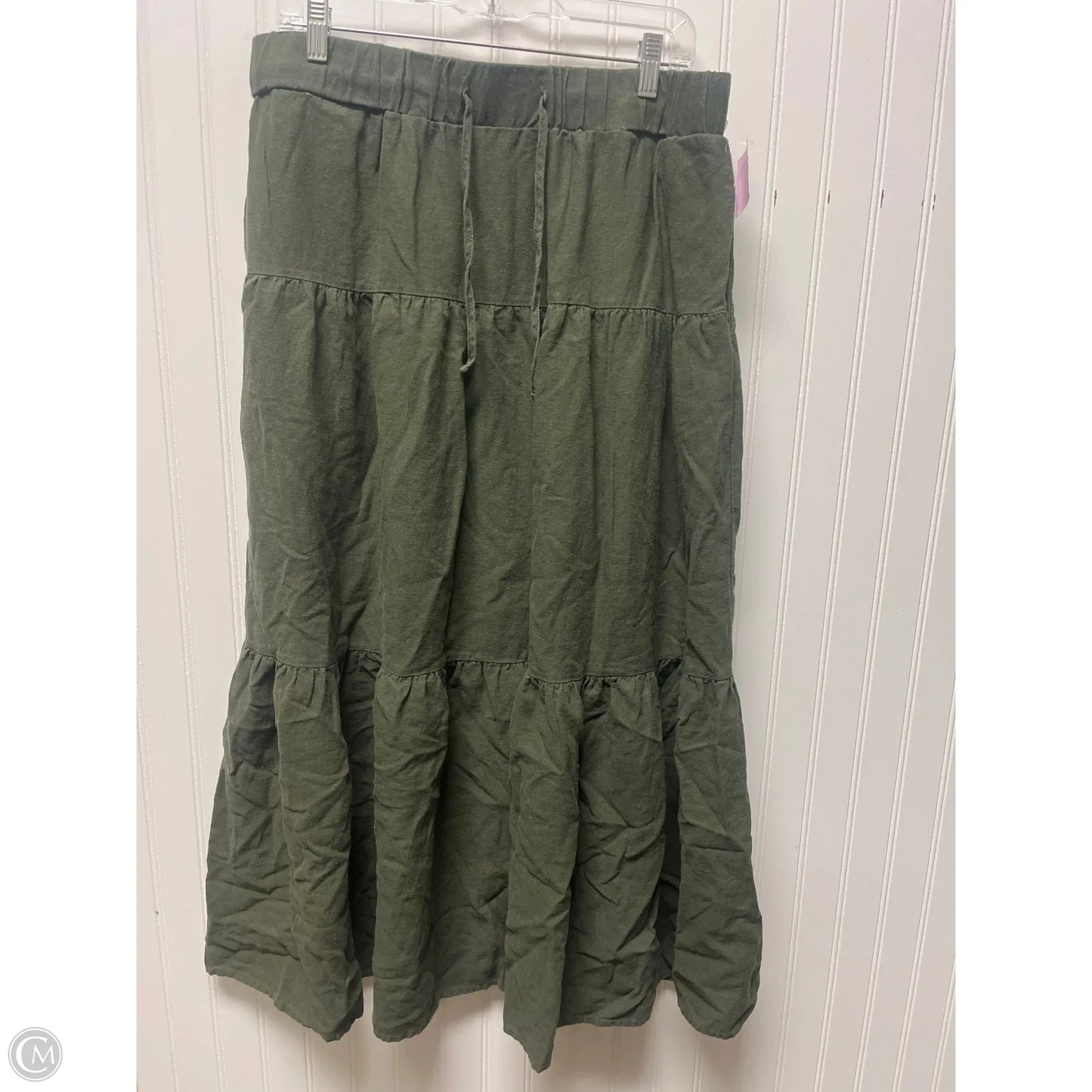 Skirt Midi By Nicole Miller In Green, Size: Xl